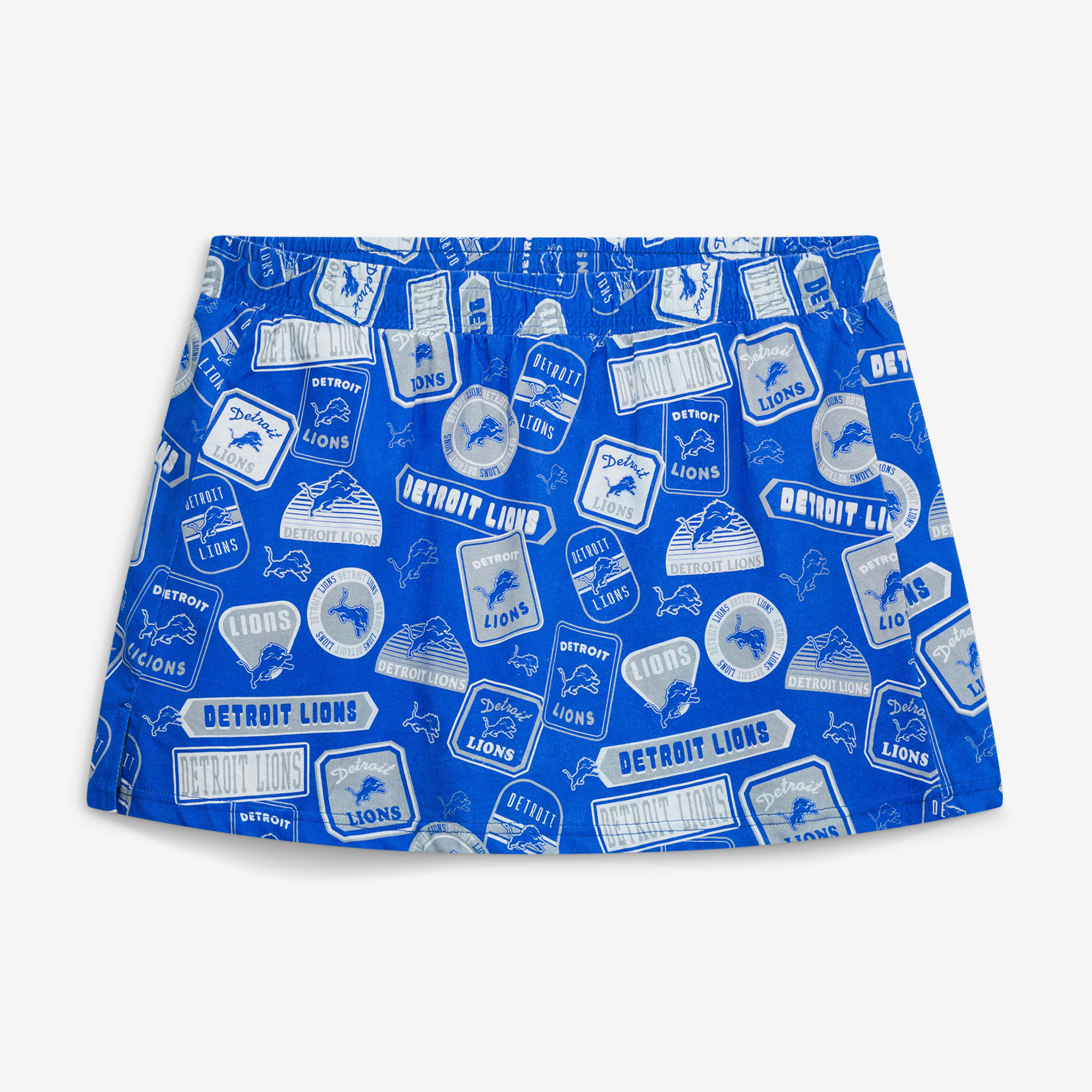 Women's Concepts Sport Blue Detroit Lions Plus Size Grady Allover Print Sleep Skort