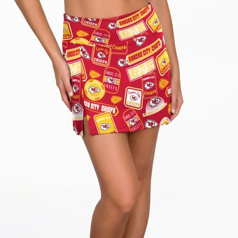 Women's Concepts Sport Red Kansas City Chiefs Plus Size Grady Allover Print Sleep Skort