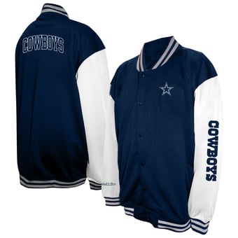Men's Profile  Navy Dallas Cowboys Big & Tall Full-Snap Varsity Jacket