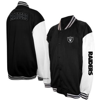 Men's Profile  Black Las Vegas Raiders Big & Tall Full-Snap Varsity Jacket