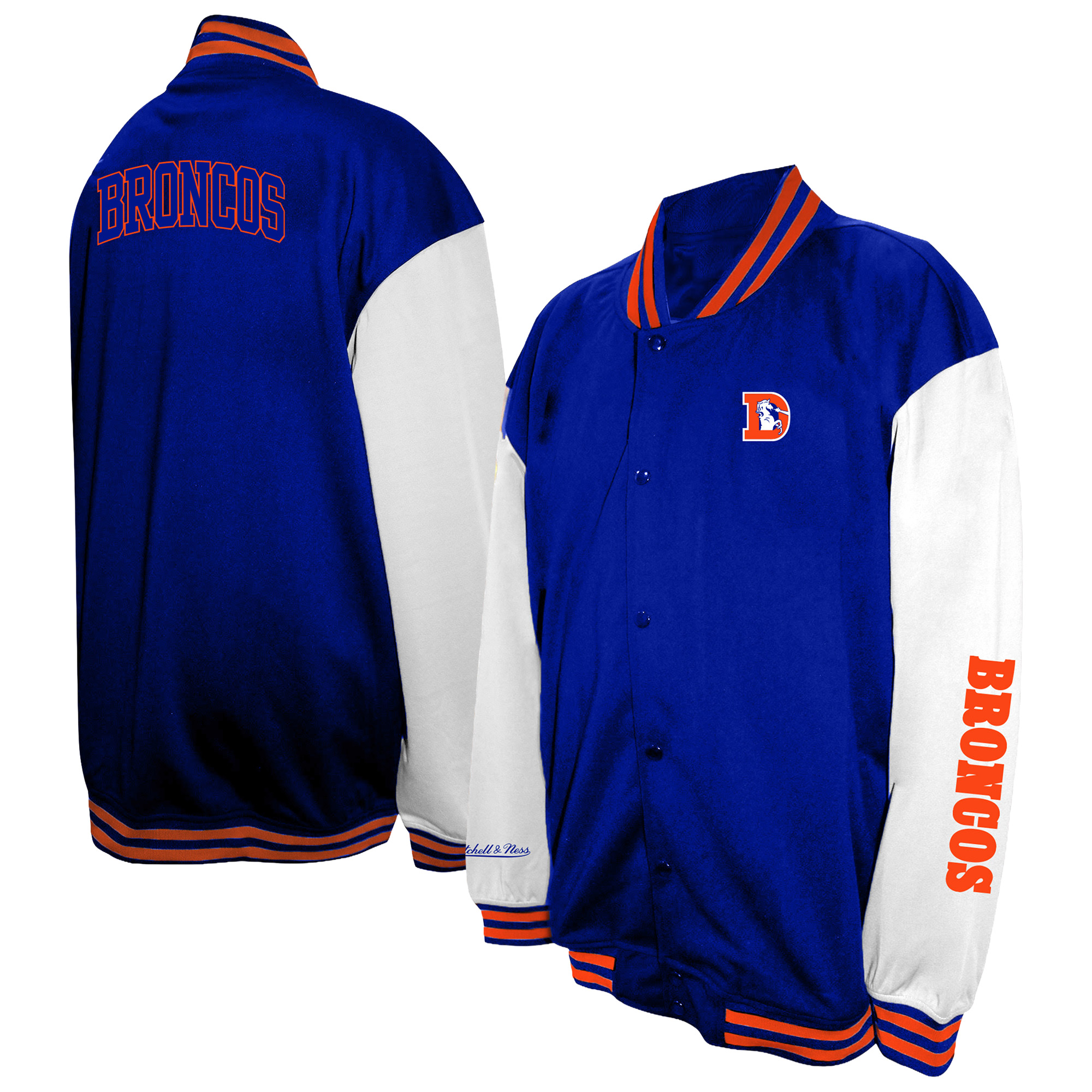Men's Profile  Royal Denver Broncos Big & Tall Full-Snap Varsity Jacket