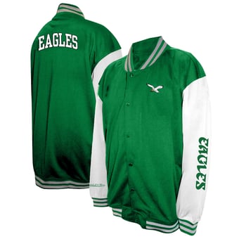 Men's Profile  Midnight Green Philadelphia Eagles Big & Tall Full-Snap Varsity Jacket