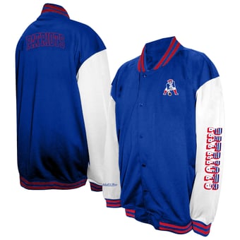 Men's Profile  Royal New England Patriots Big & Tall Full-Snap Varsity Jacket