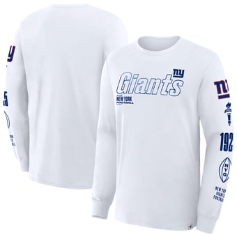 Men's Fanatics White New York Giants Big & Tall Checkdown Pass T-Shirt