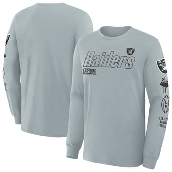 Men's Fanatics Heather Gray Las Vegas Raiders Big & Tall Checkdown Pass T-Shirt