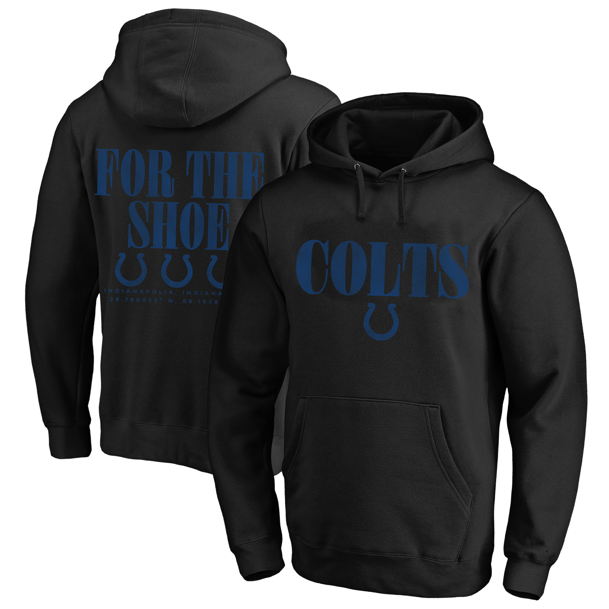 Men's Fanatics Black Indianapolis Colts Big & Tall Relaxed Intense Rivalry Hoodie