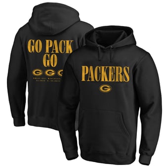 Men's Fanatics Black Green Bay Packers Big & Tall Relaxed Intense Rivalry Hoodie