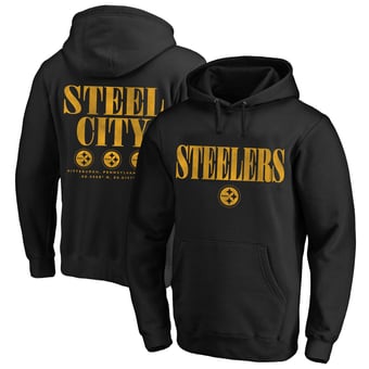 Men's Fanatics Black Pittsburgh Steelers Big & Tall Relaxed Intense Rivalry Hoodie