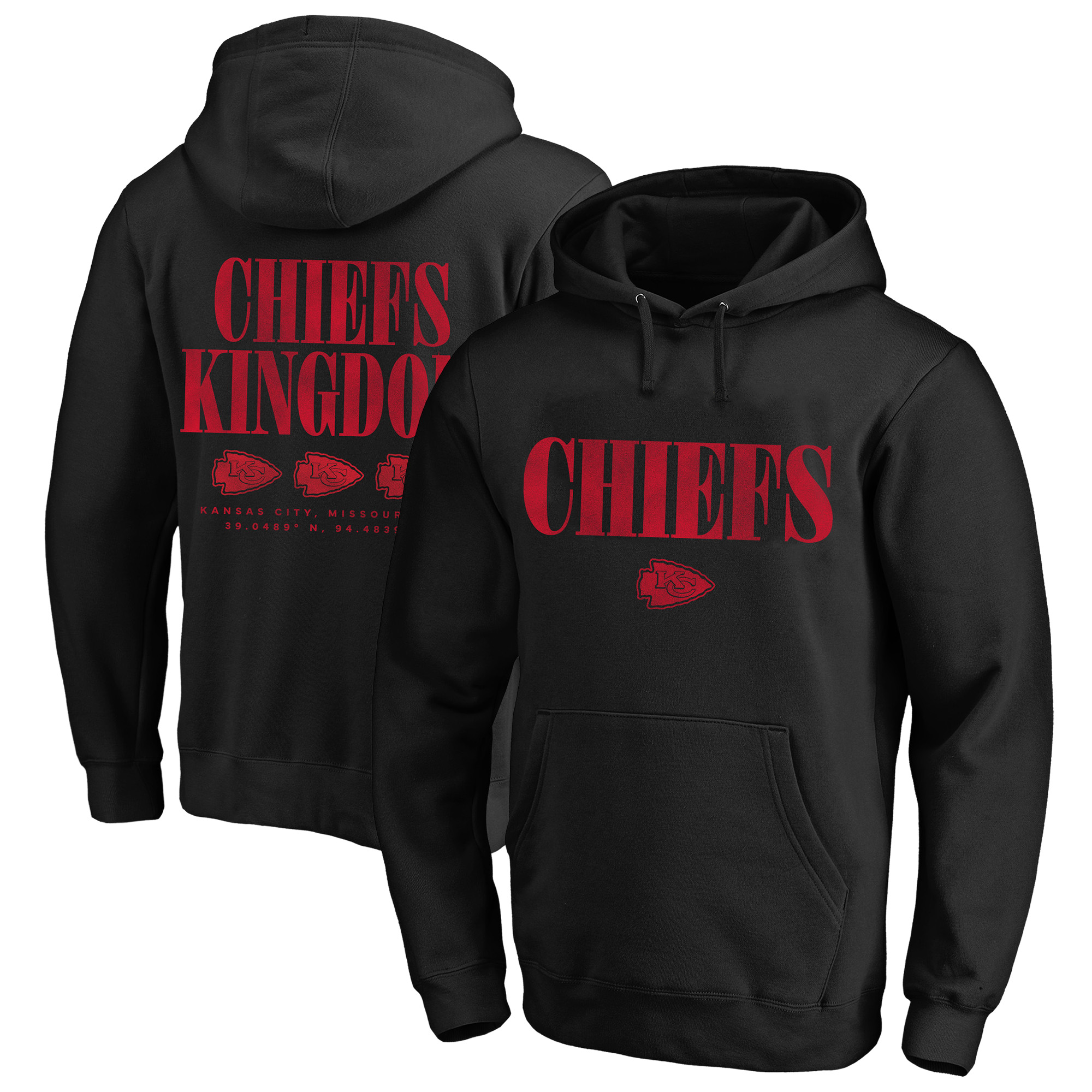 Men's Fanatics Black Kansas City Chiefs Big & Tall Relaxed Intense Rivalry Hoodie