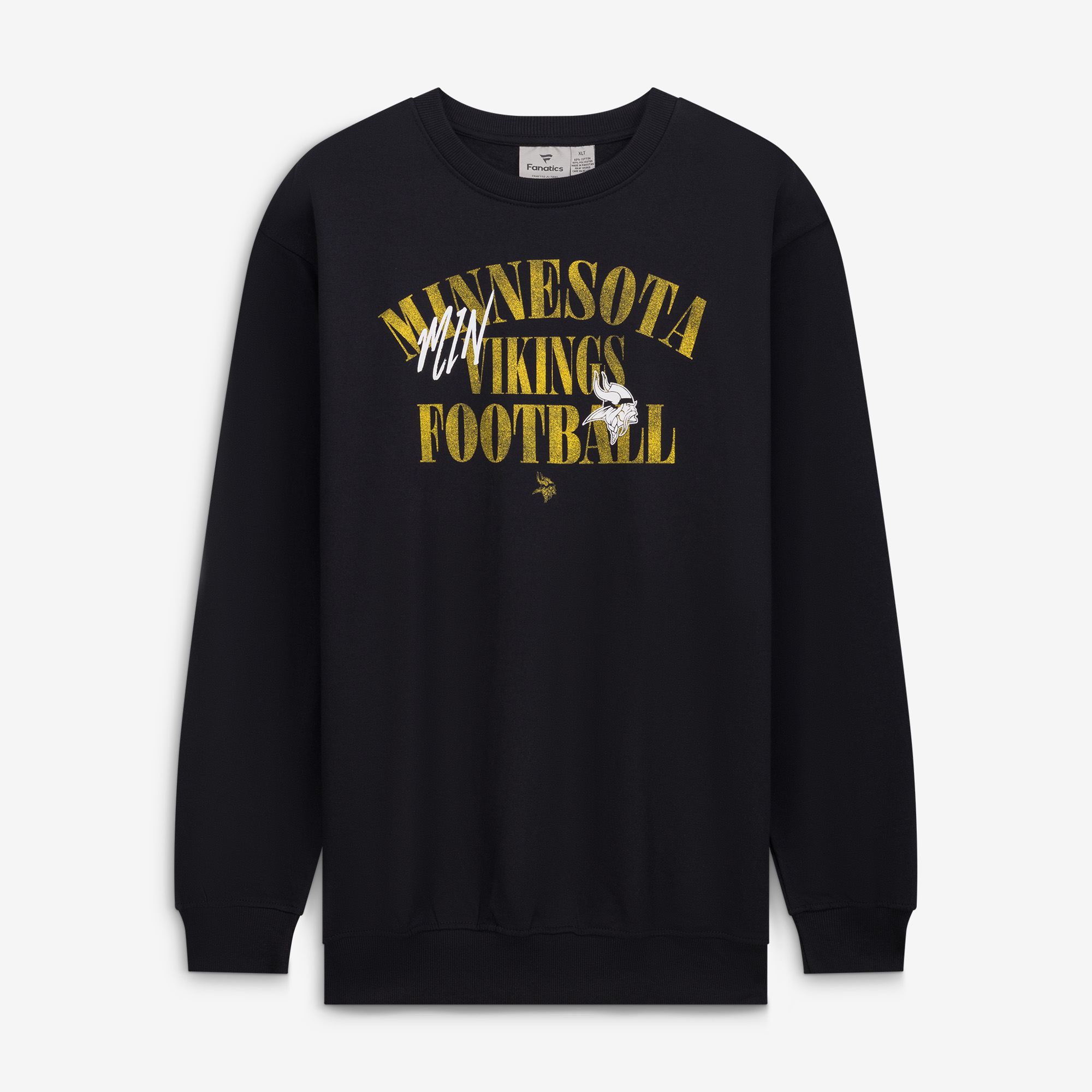 Men's Fanatics Black Minnesota Vikings Big & Tall Relaxed Halftime Lead Sweatshirt