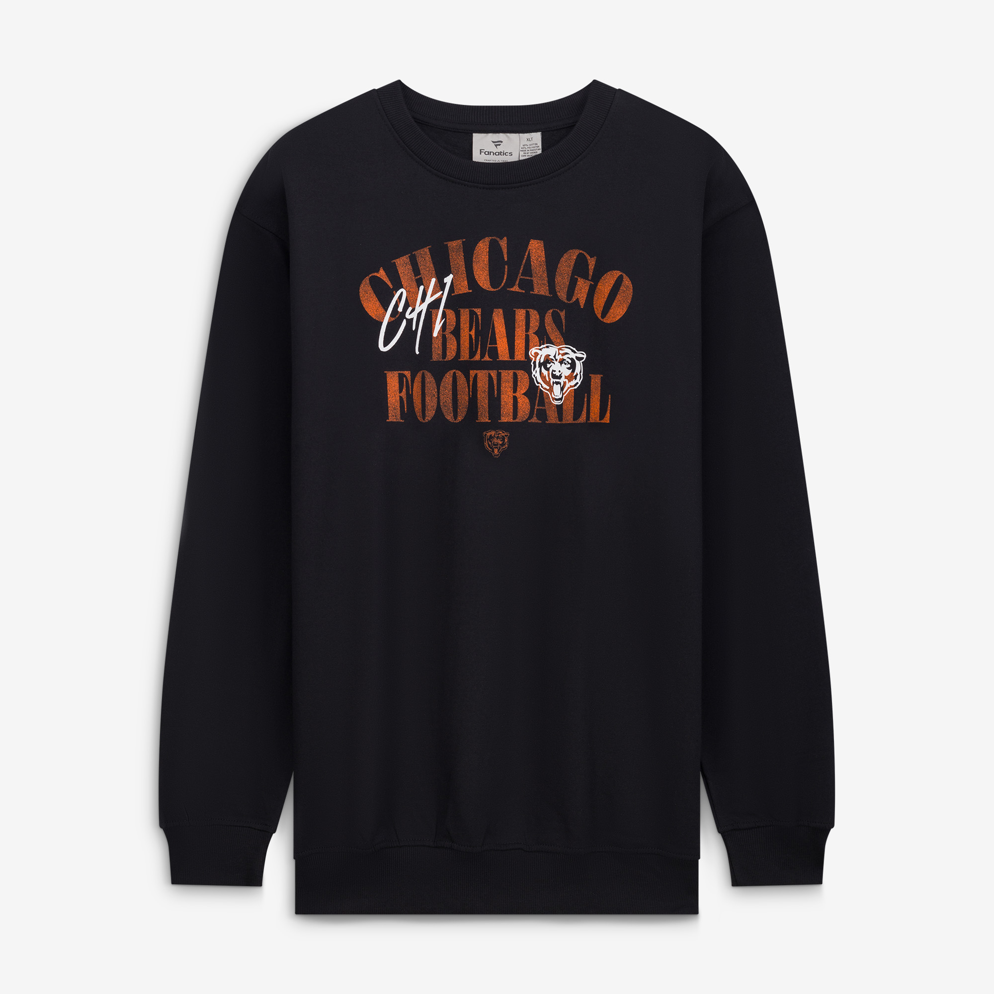 Men's Fanatics Black Chicago Bears Big & Tall Relaxed Halftime Lead Sweatshirt