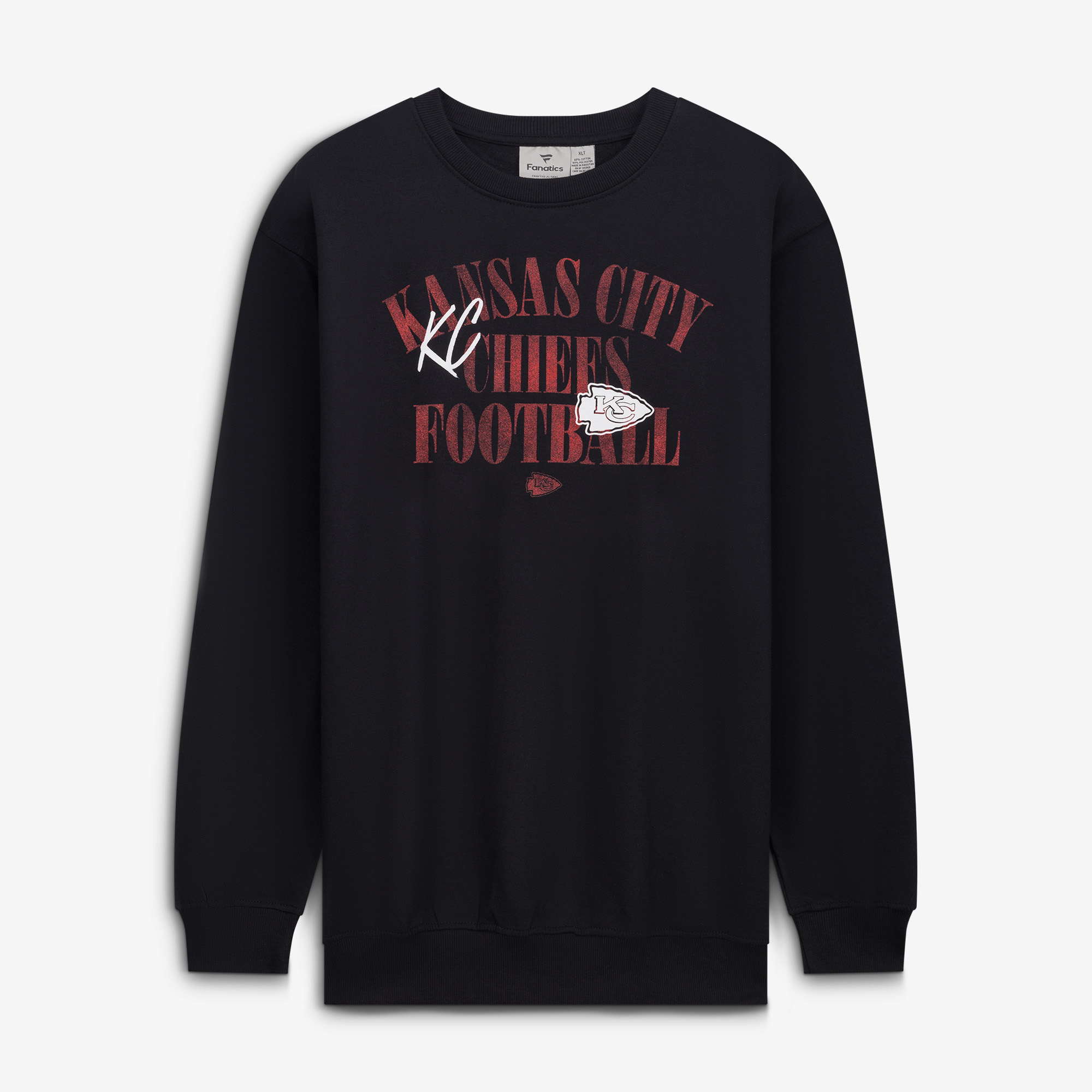 Men's Fanatics Black Kansas City Chiefs Big & Tall Relaxed Halftime Lead Sweatshirt