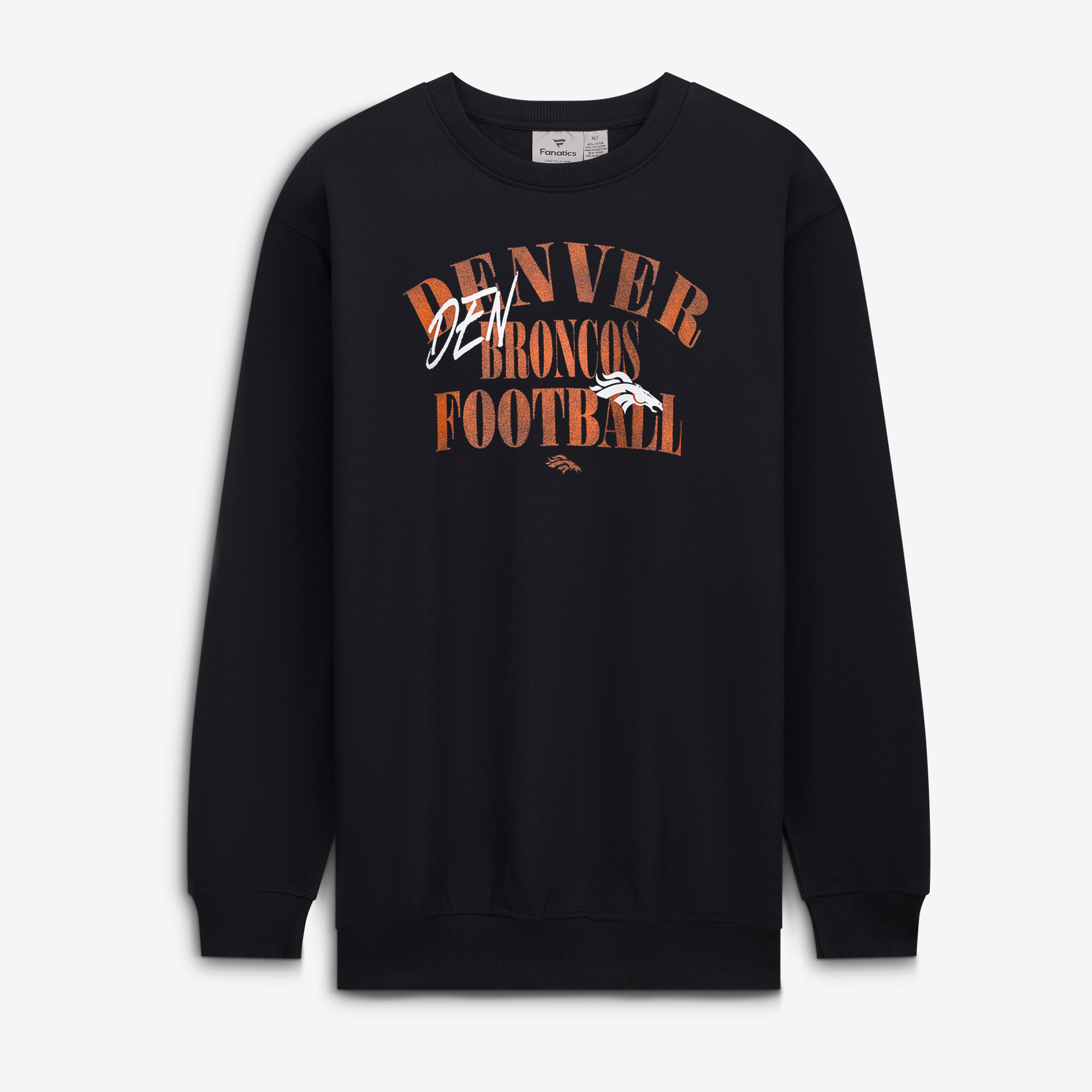 Men's Fanatics Black Denver Broncos Big & Tall Relaxed Halftime Lead Sweatshirt