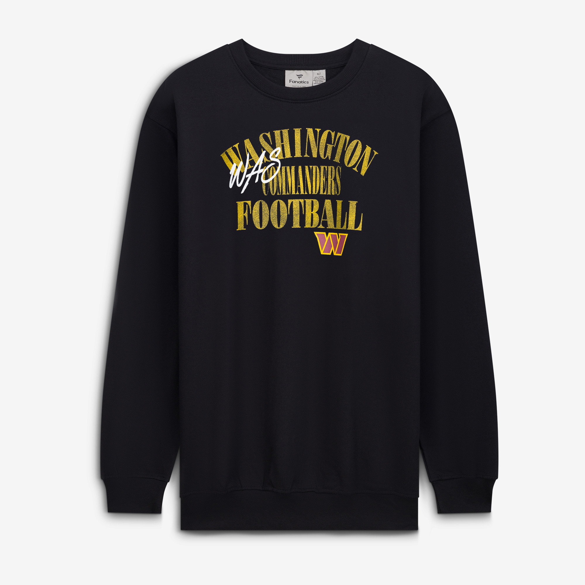 Men's Fanatics Black Washington Commanders Big & Tall Relaxed Halftime Lead Sweatshirt