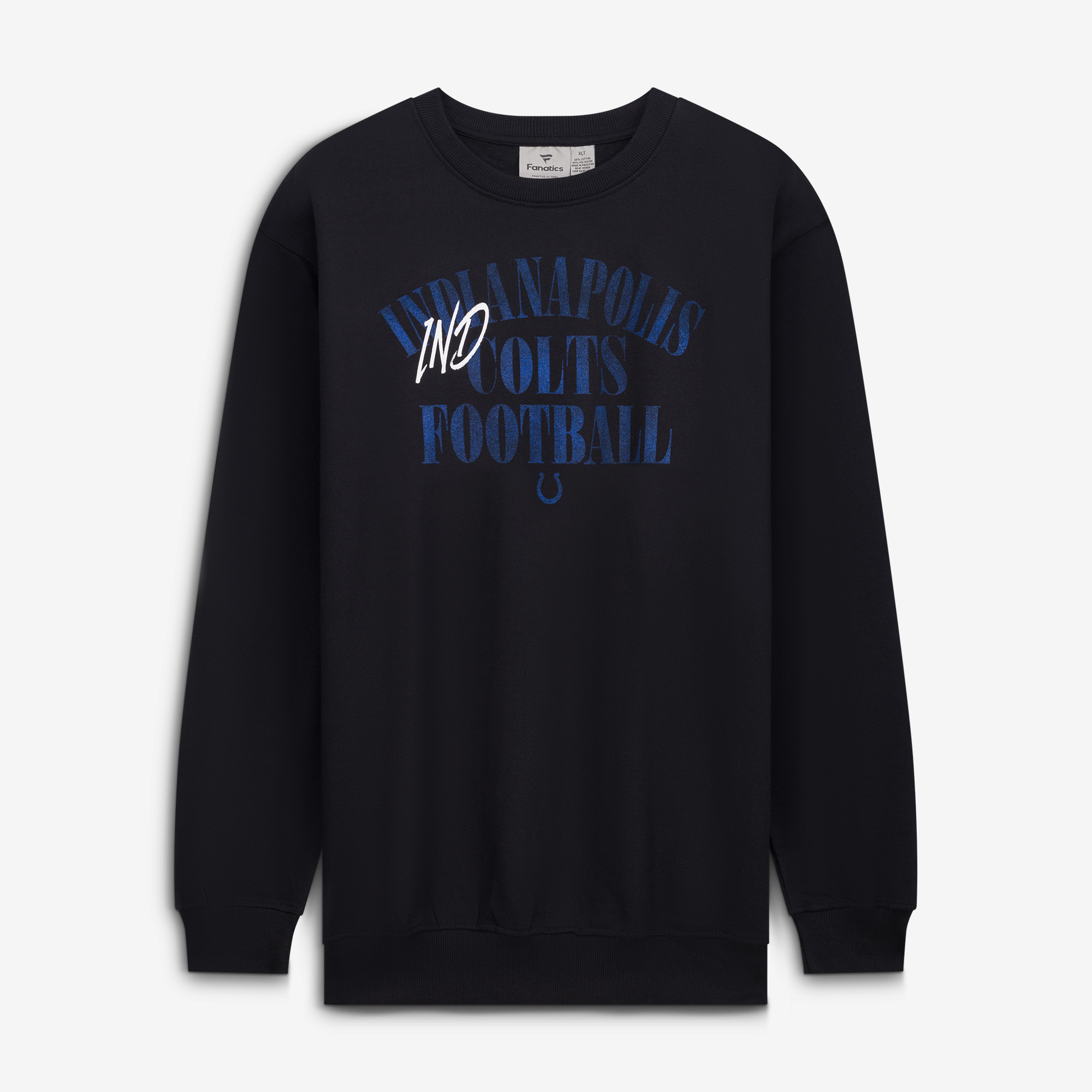 Men's Fanatics Black Indianapolis Colts Big & Tall Relaxed Halftime Lead Sweatshirt