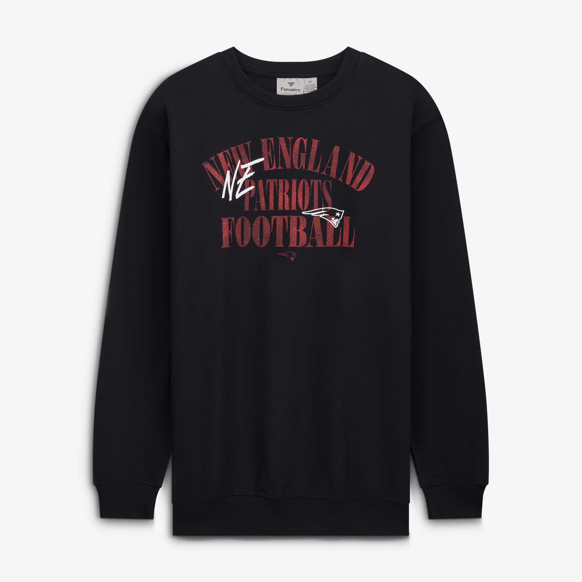 Men's Fanatics Black New England Patriots Big & Tall Relaxed Halftime Lead Sweatshirt