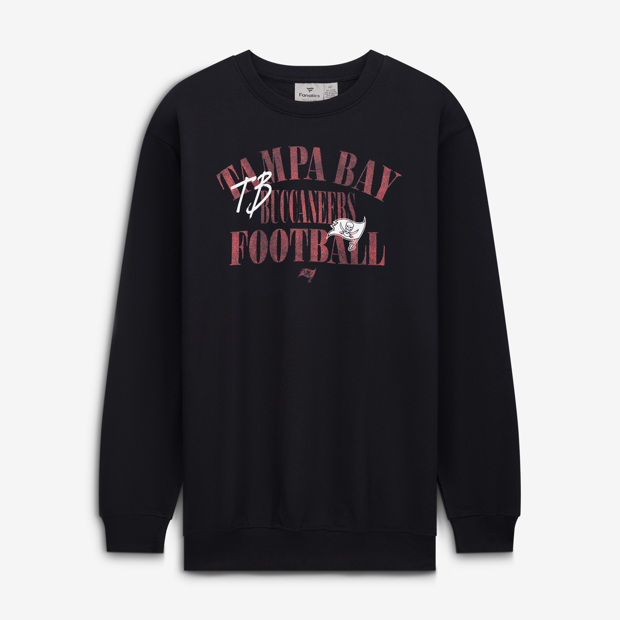 Men's Fanatics Black Tampa Bay Buccaneers Big & Tall Relaxed Halftime Lead Sweatshirt