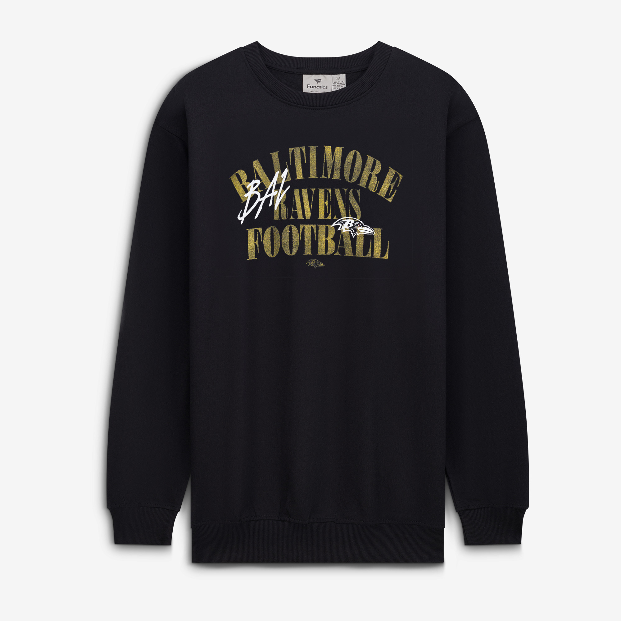 Men's Fanatics Black Baltimore Ravens Big & Tall Relaxed Halftime Lead Sweatshirt