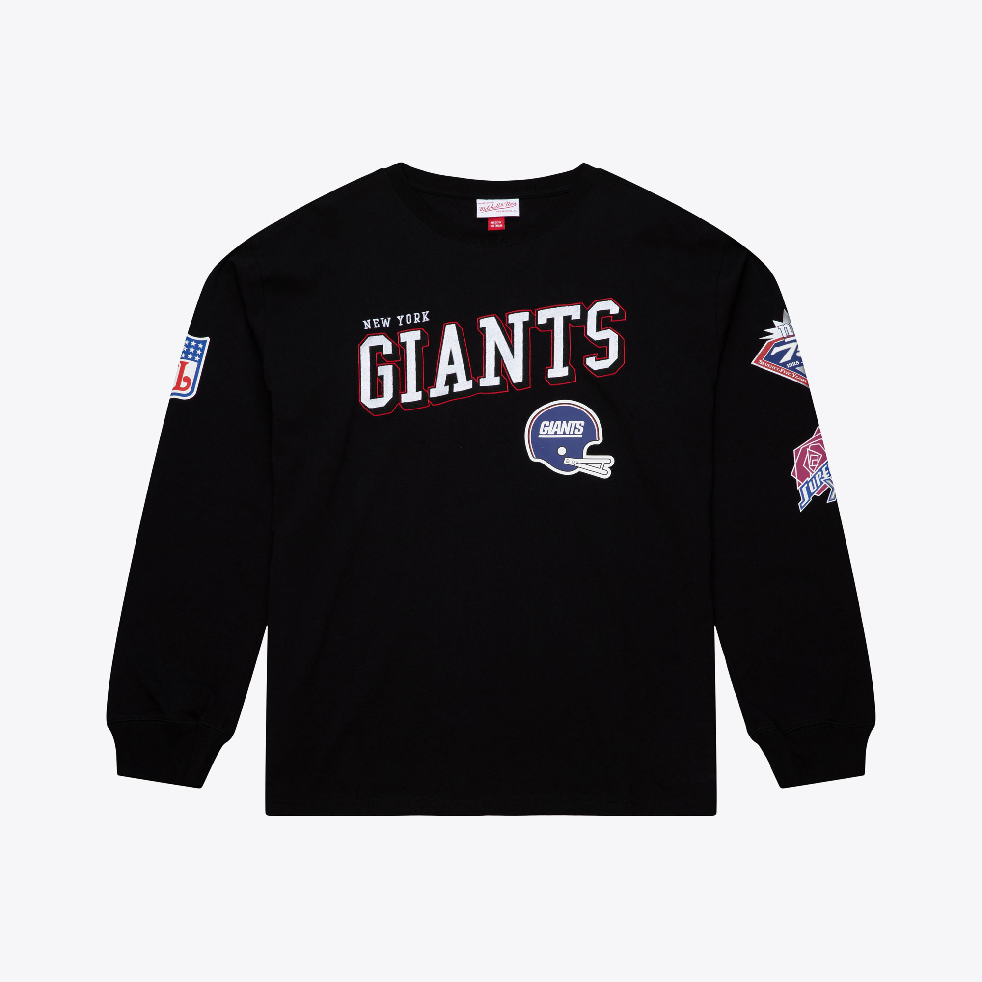 Men's Mitchell & Ness Black New York Giants Big & Tall Training Camp Long Sleeve T-Shirt