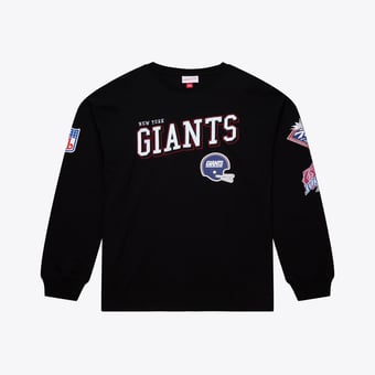 Men's Mitchell & Ness  Black New York Giants Big & Tall Training Camp Long Sleeve T-Shirt