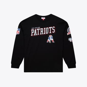 Men's Mitchell & Ness  Black New England Patriots Big & Tall Training Camp Long Sleeve T-Shirt