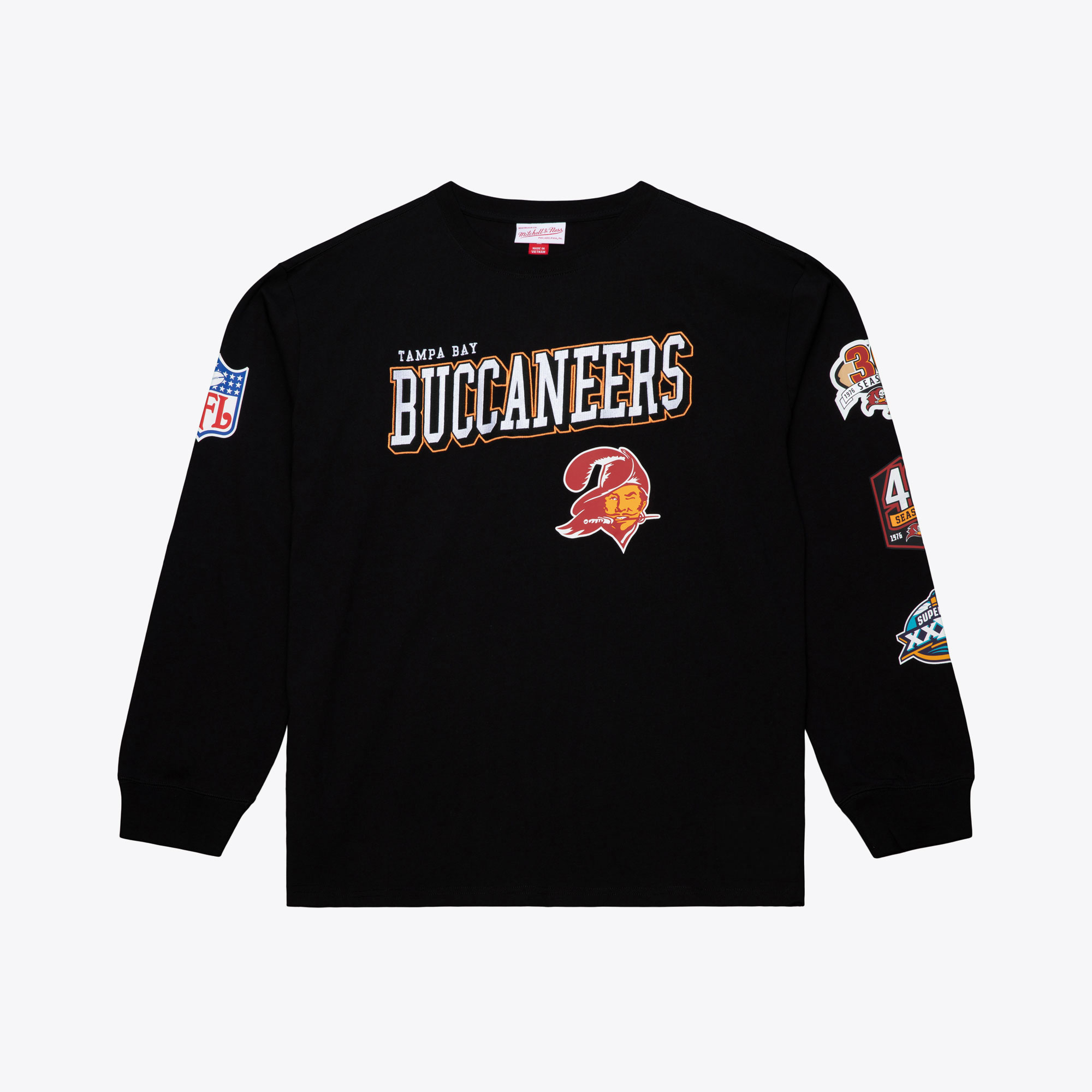 Men's Mitchell & Ness  Black Tampa Bay Buccaneers Big & Tall Training Camp Long Sleeve T-Shirt