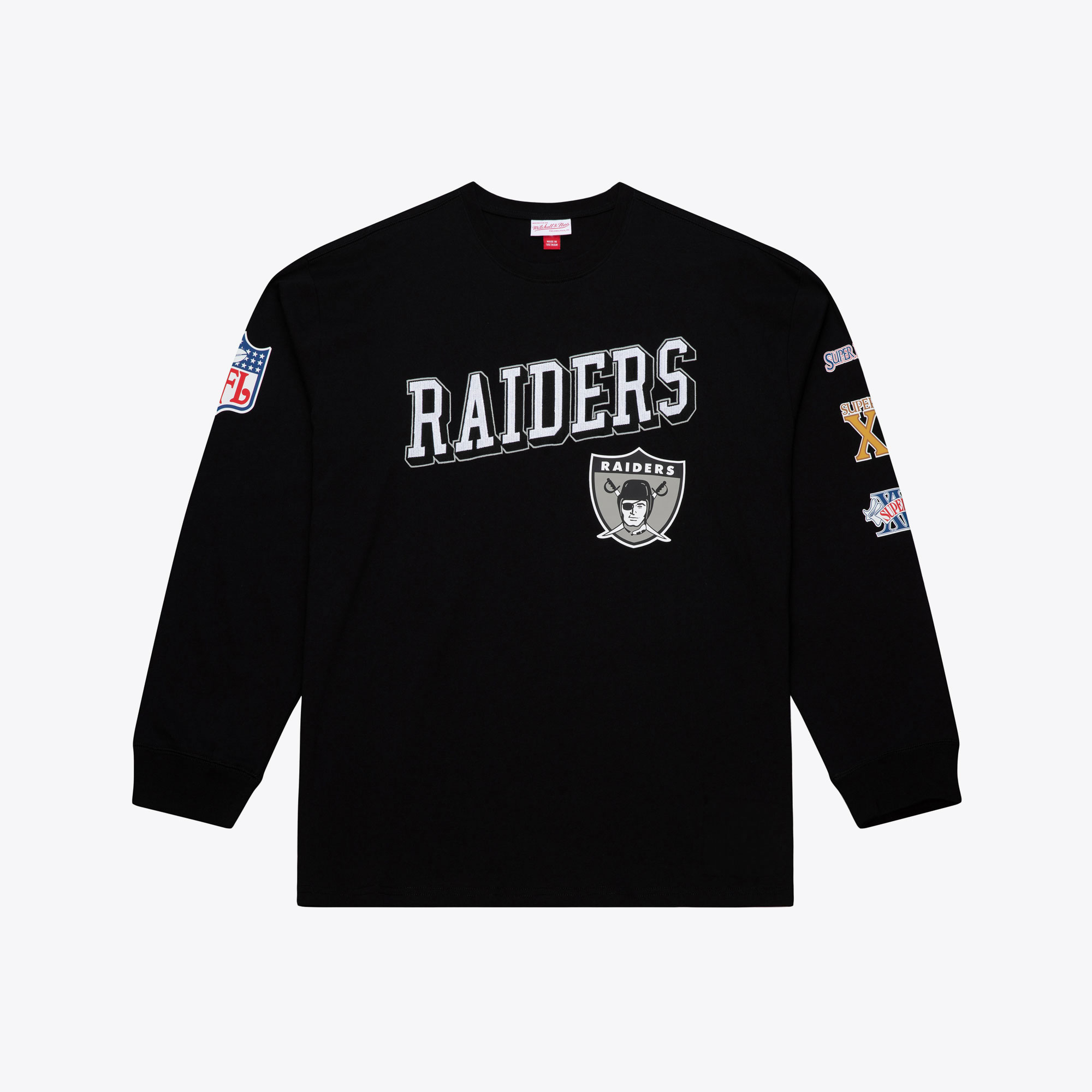 Men's Mitchell & Ness Black Las Vegas Raiders Big & Tall Training Camp Long Sleeve T-Shirt