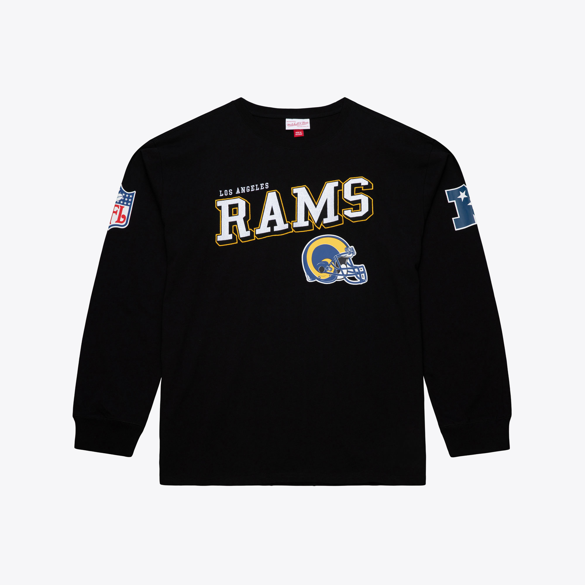 Men's Mitchell & Ness Black Los Angeles Rams Big & Tall Training Camp Long Sleeve T-Shirt