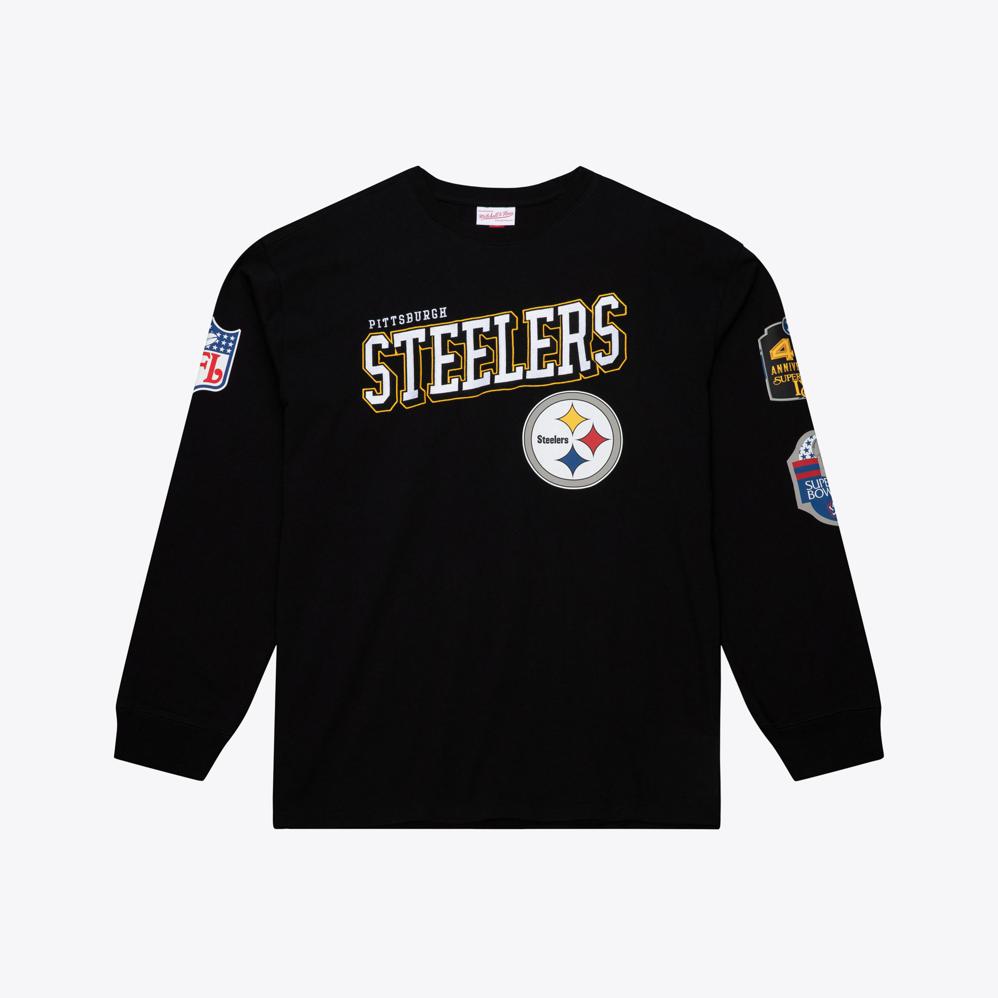 Men's Mitchell & Ness Black Pittsburgh Steelers Big & Tall Training Camp Long Sleeve T-Shirt