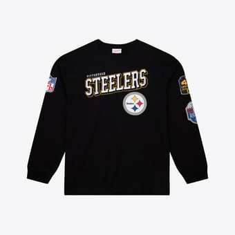 Men's Mitchell & Ness  Black Pittsburgh Steelers Big & Tall Training Camp Long Sleeve T-Shirt