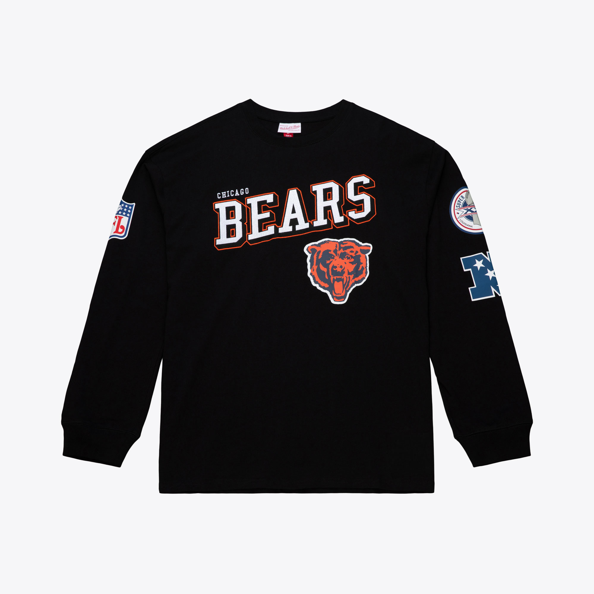 Men's Mitchell & Ness  Black Chicago Bears Big & Tall Training Camp Long Sleeve T-Shirt
