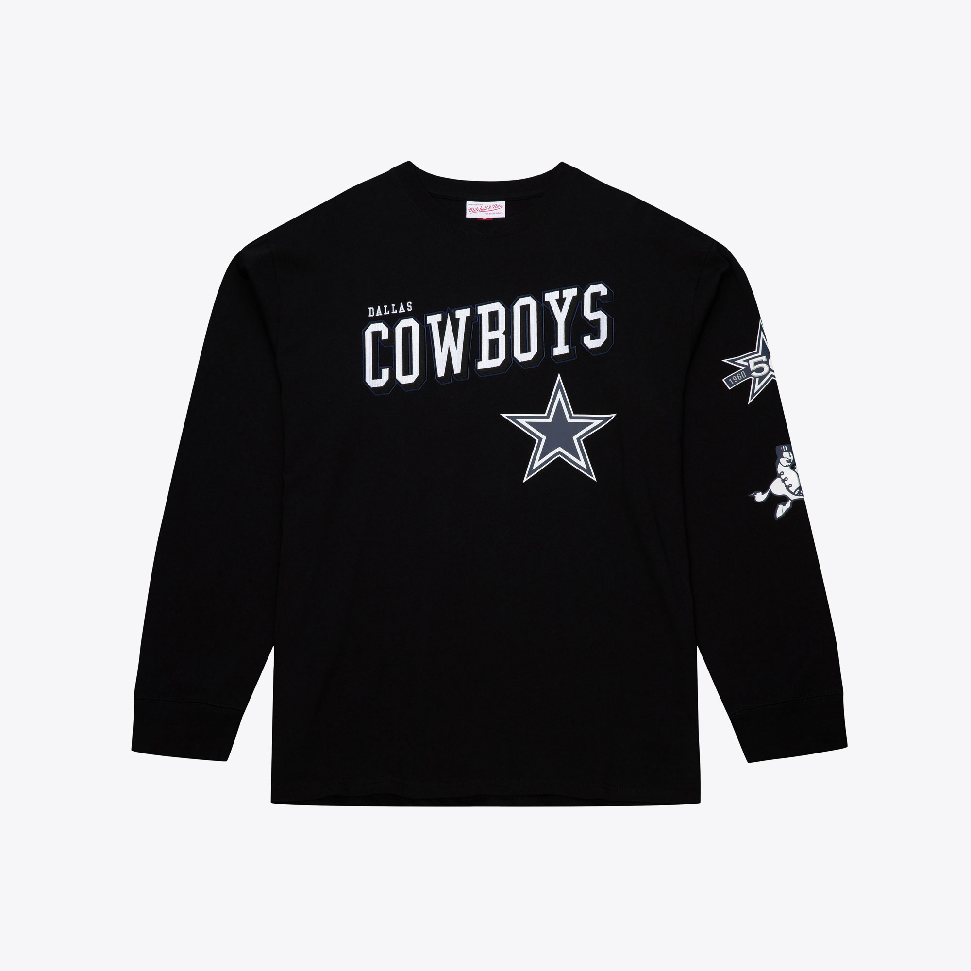 Men's Mitchell & Ness Black Dallas Cowboys Big & Tall Training Camp Long Sleeve T-Shirt