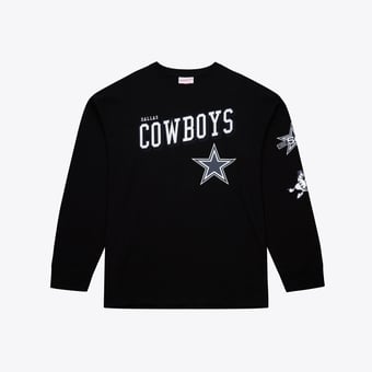 Men's Mitchell & Ness  Black Dallas Cowboys Big & Tall Training Camp Long Sleeve T-Shirt
