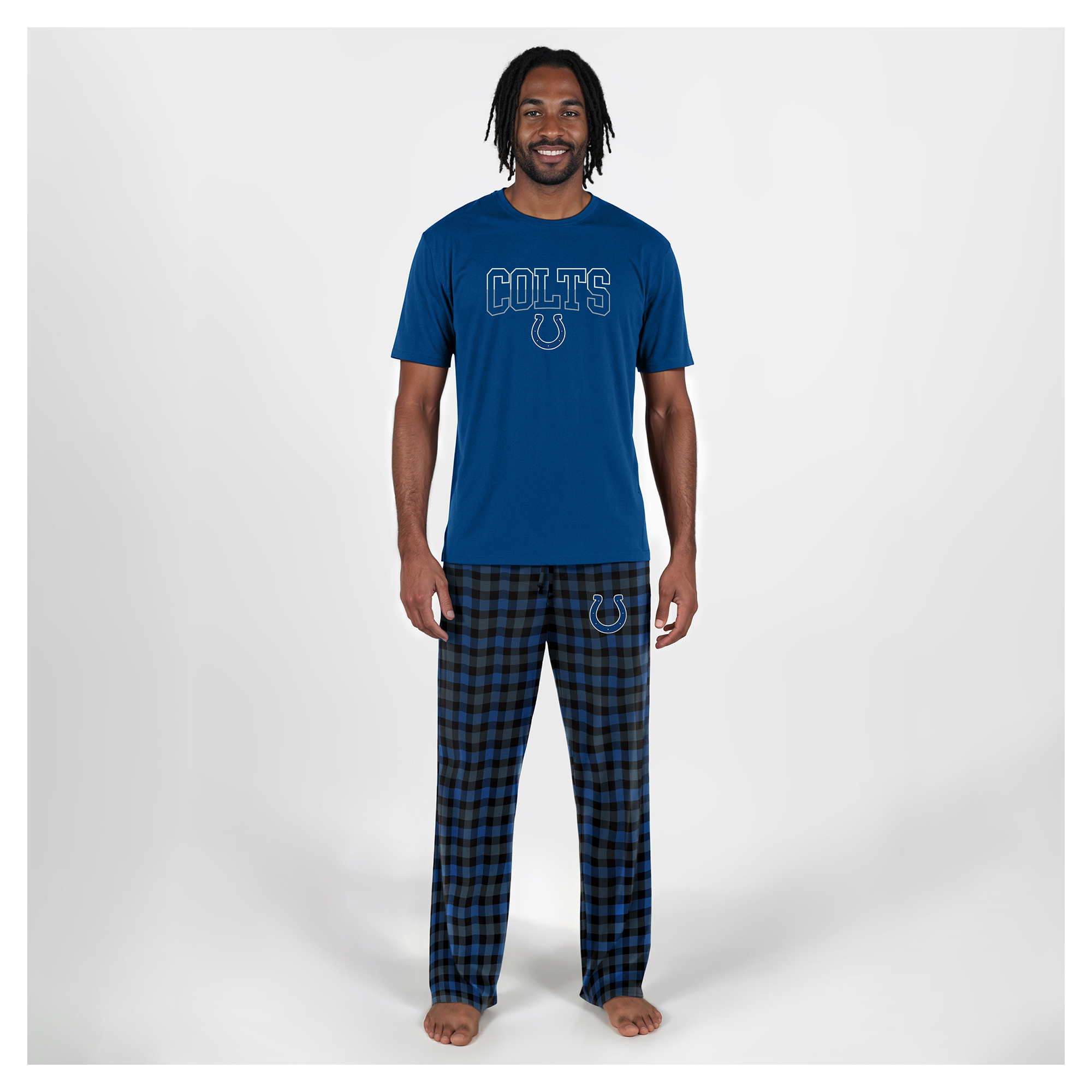 Men's Concepts Sport  Royal Indianapolis Colts Big & Tall Highland Sleep Set