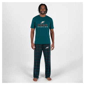 Men's Concepts Sport  Midnight Green Philadelphia Eagles Big & Tall Highland Sleep Set