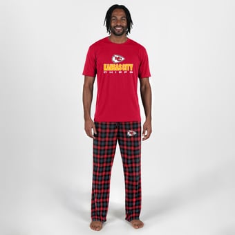 Men's Concepts Sport  Red Kansas City Chiefs Big & Tall Highland Sleep Set