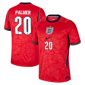 Men's Nike Cole Palmer Red England National Team 2026 Away Stadium Replica Jersey