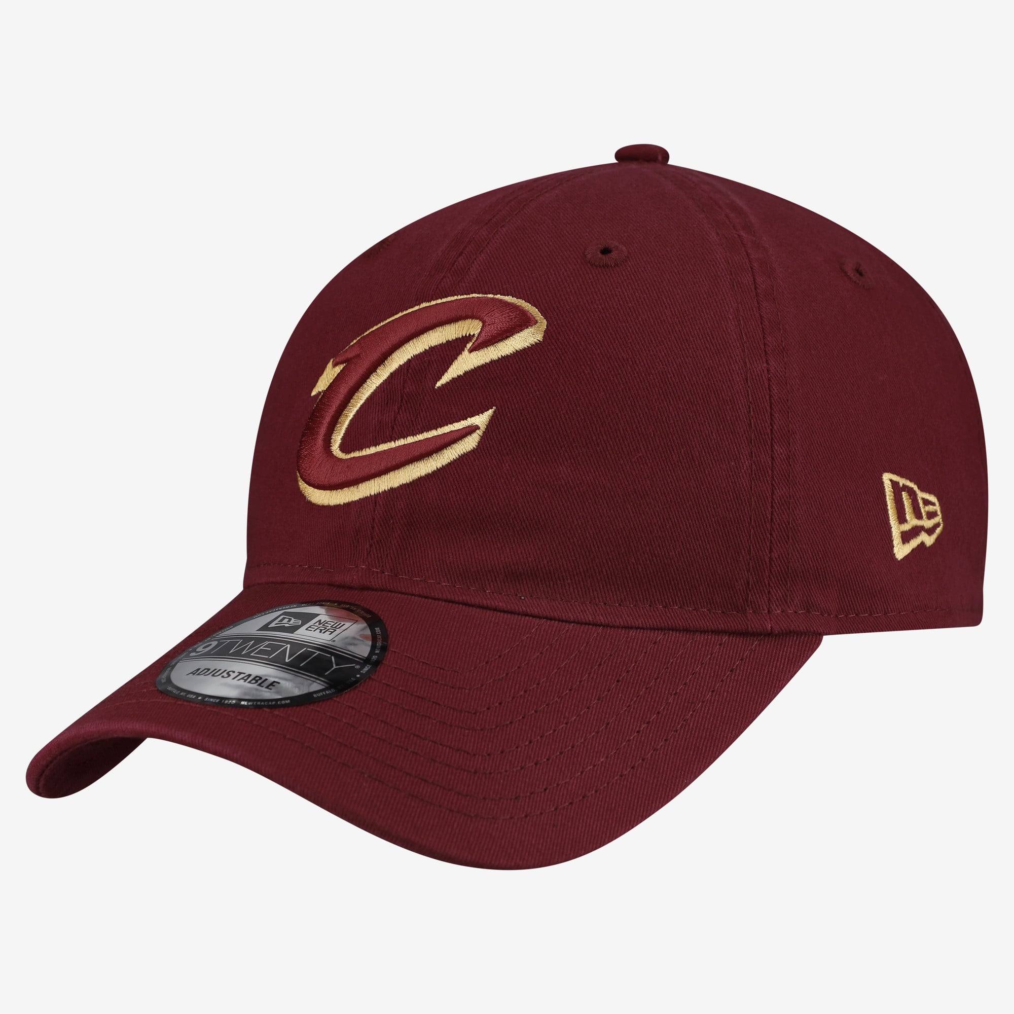 Men's New Era  Wine Cleveland Cavaliers Team 9TWENTY Adjustable Hat