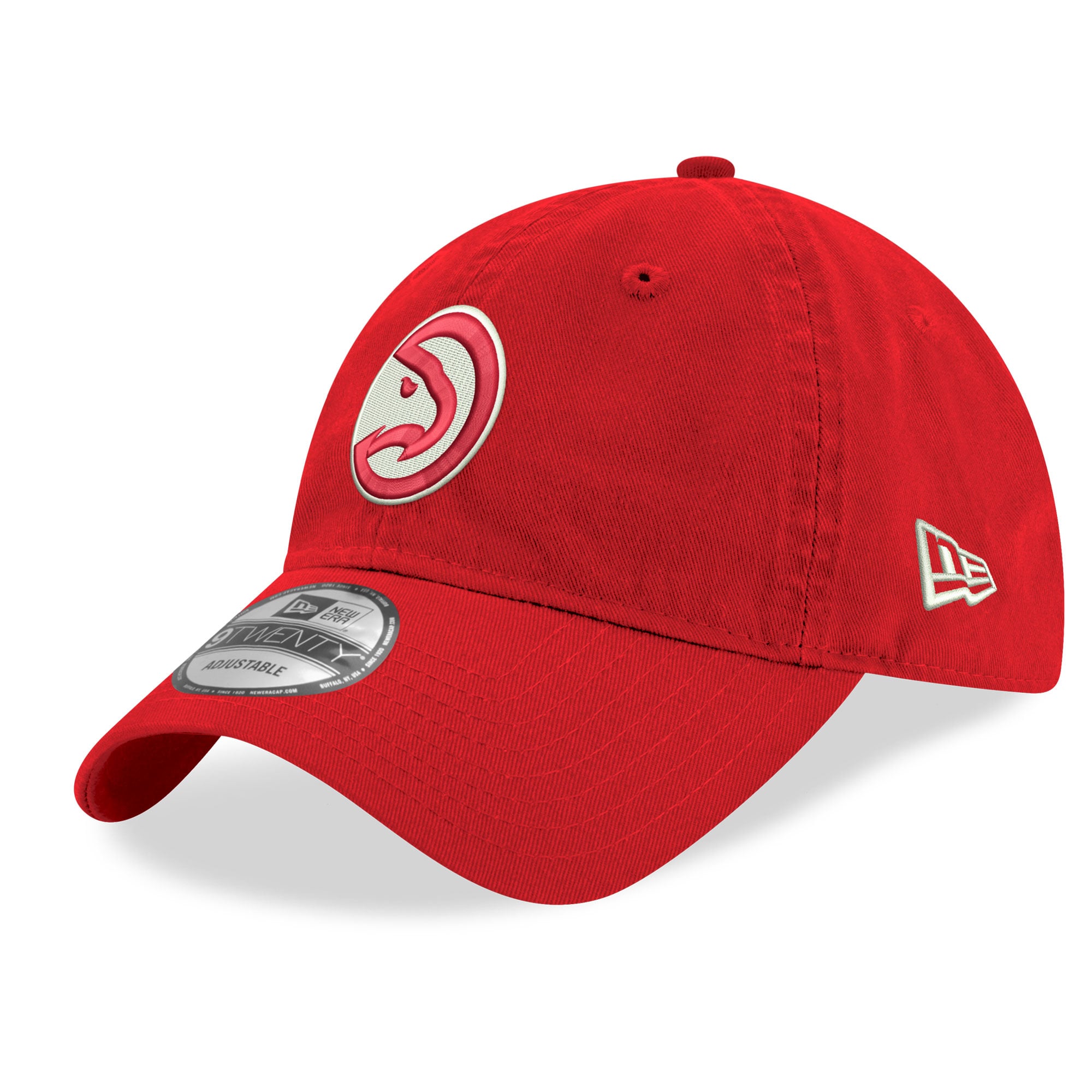 Men's New Era Red Atlanta Hawks Team 9TWENTY Adjustable Hat