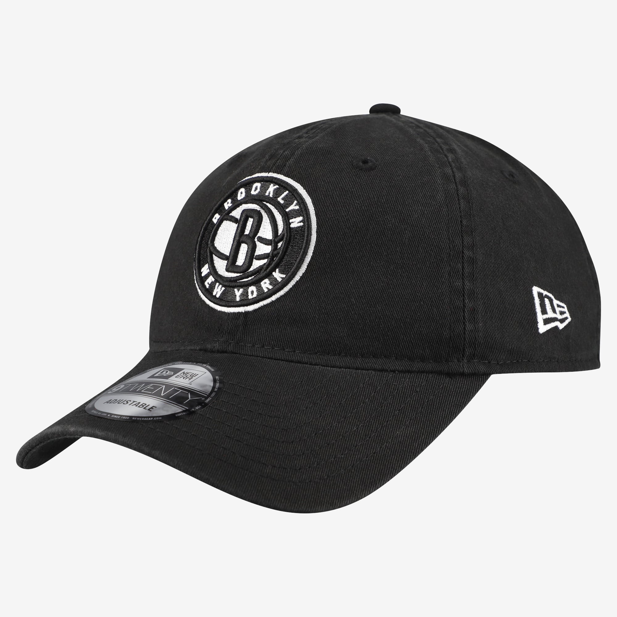 Men's New Era Black Brooklyn Nets Team 9TWENTY Adjustable Hat