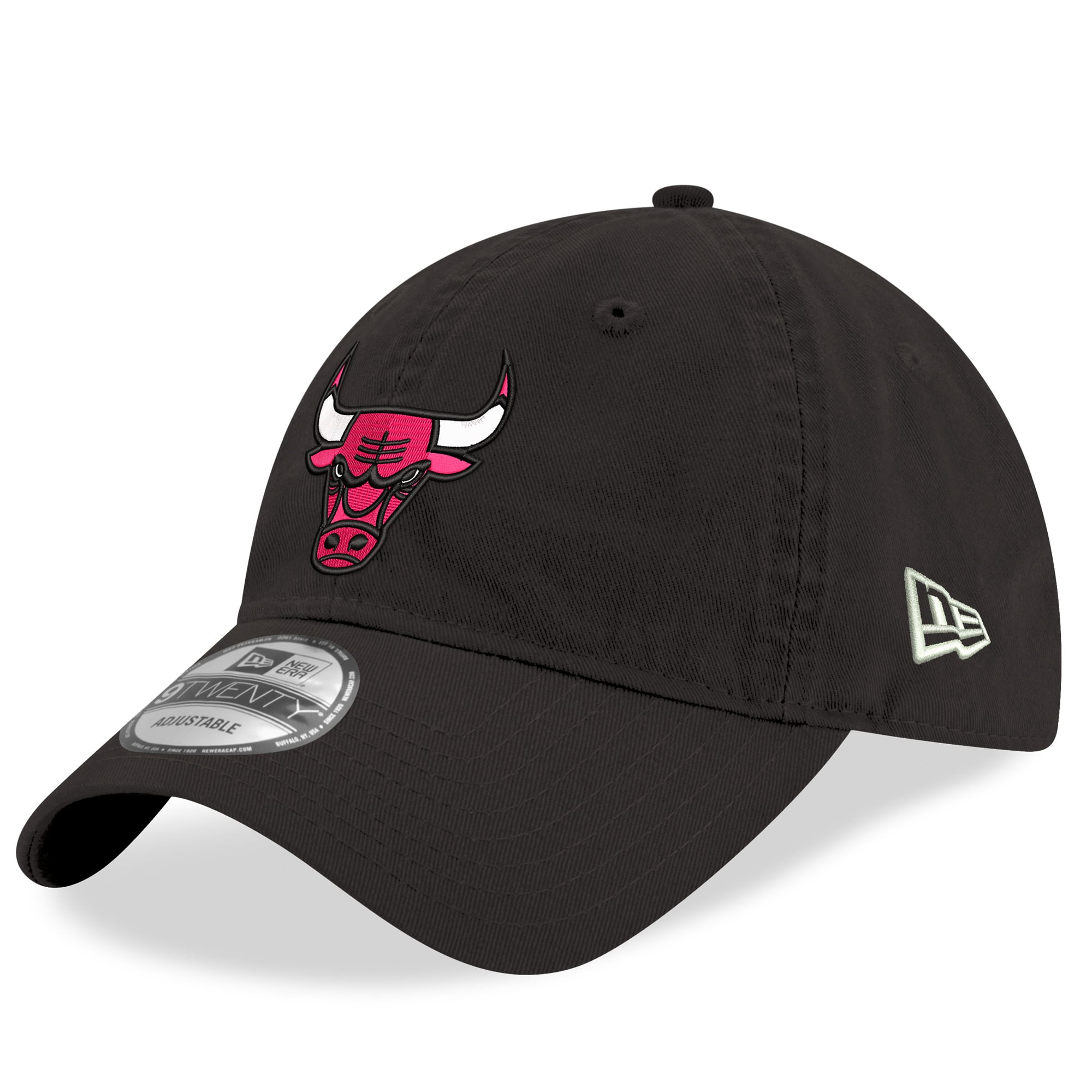 Men's New Era  Black Chicago Bulls Team 9TWENTY Adjustable Hat