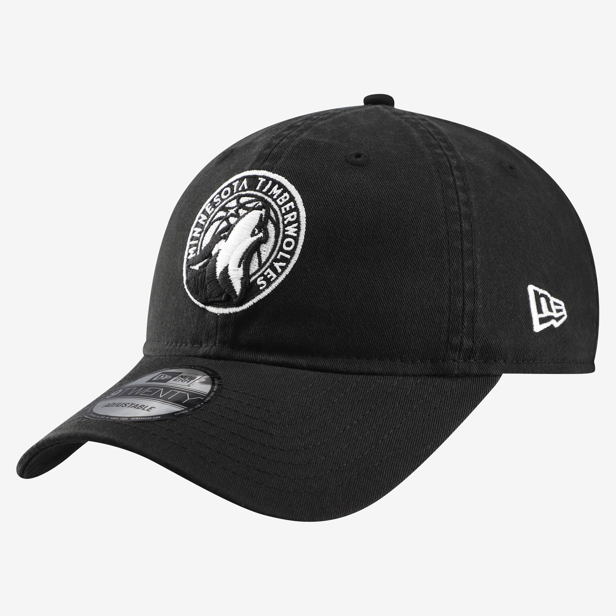 Men's New Era Black Minnesota Timberwolves 9TWENTY Adjustable Hat