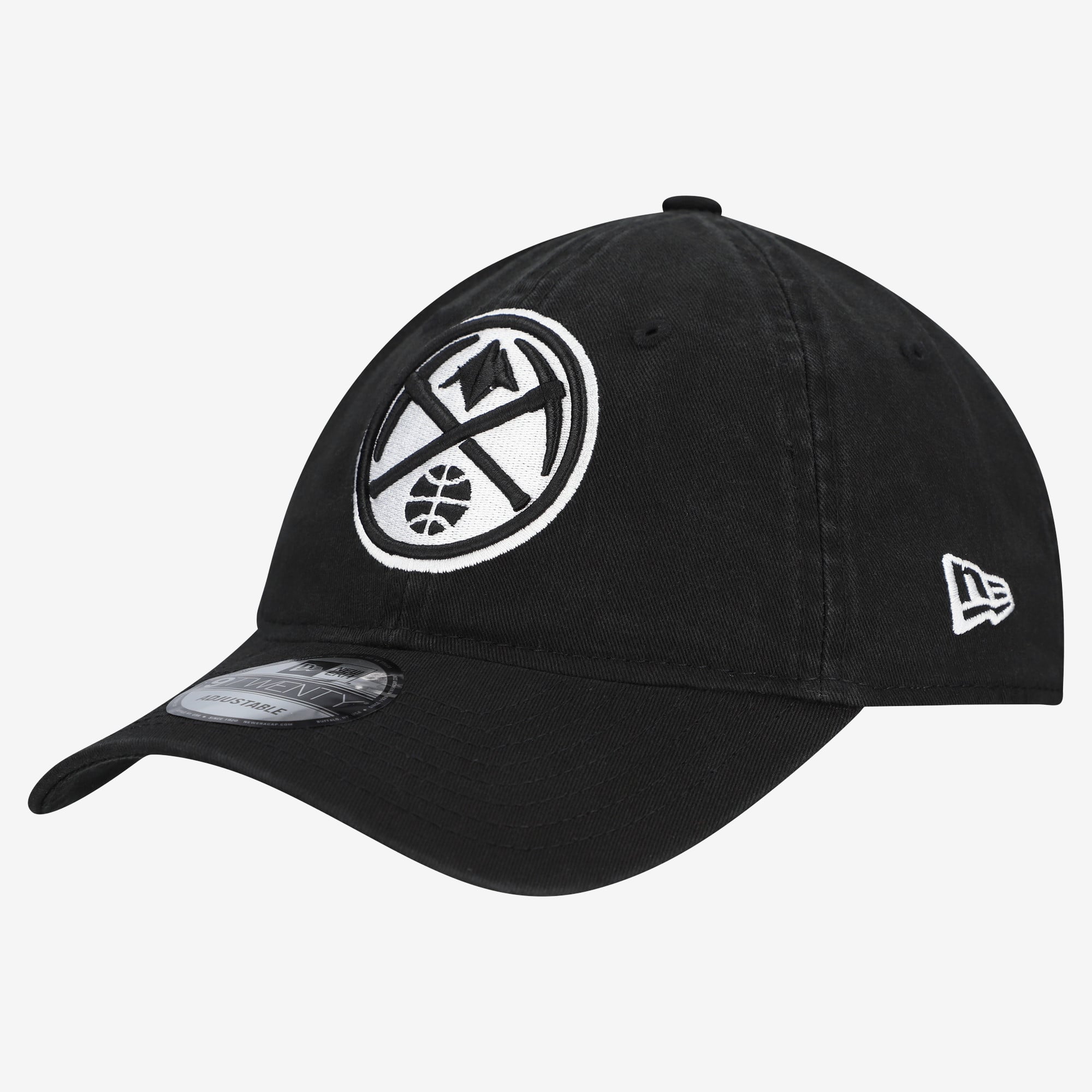 Men's New Era Black Denver Nuggets 9TWENTY Adjustable Hat