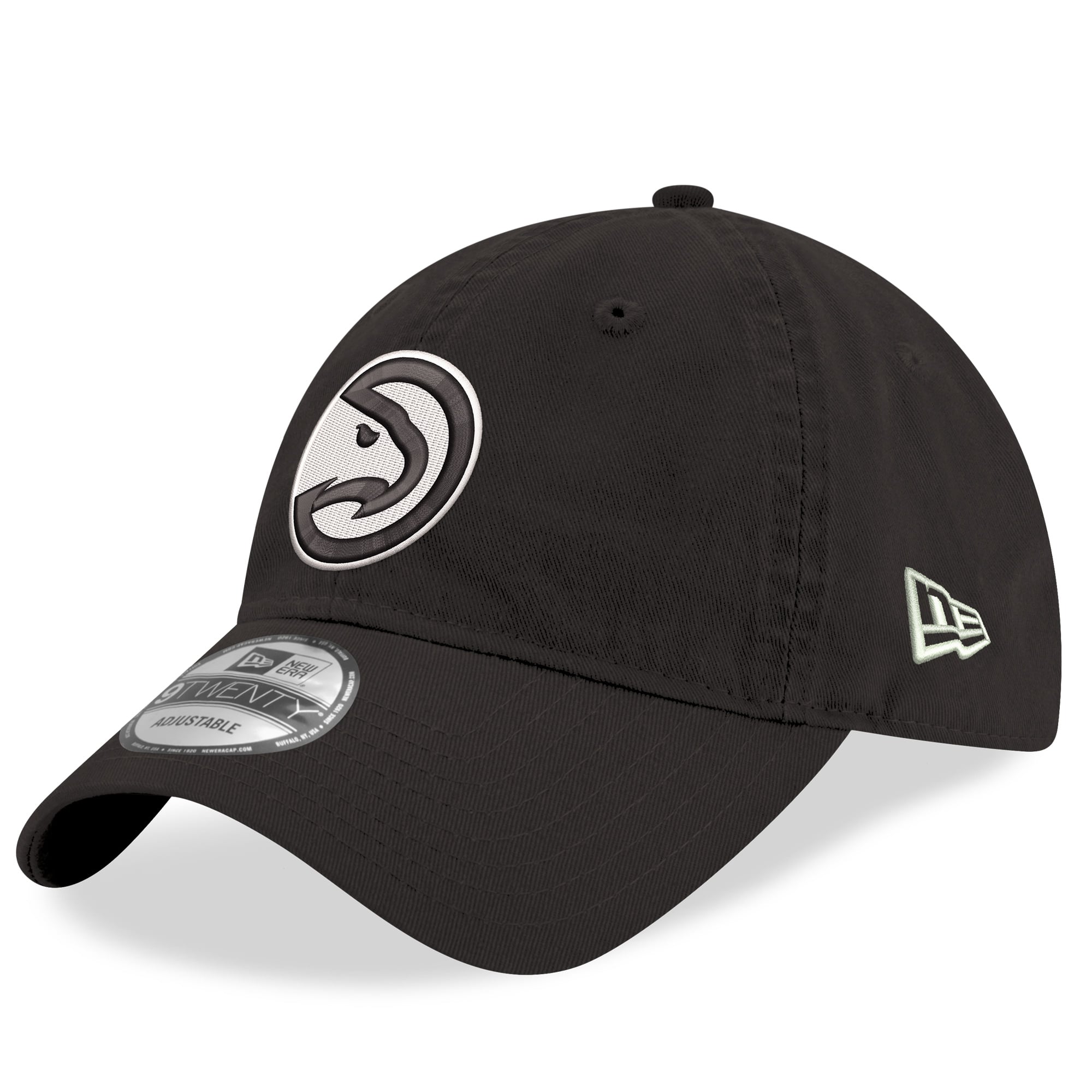 Men's New Era Black Atlanta Hawks 9TWENTY Adjustable Hat
