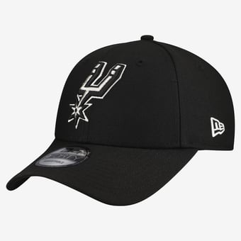 Men's New Era  Black San Antonio Spurs Team 9FORTY Adjustable Hat