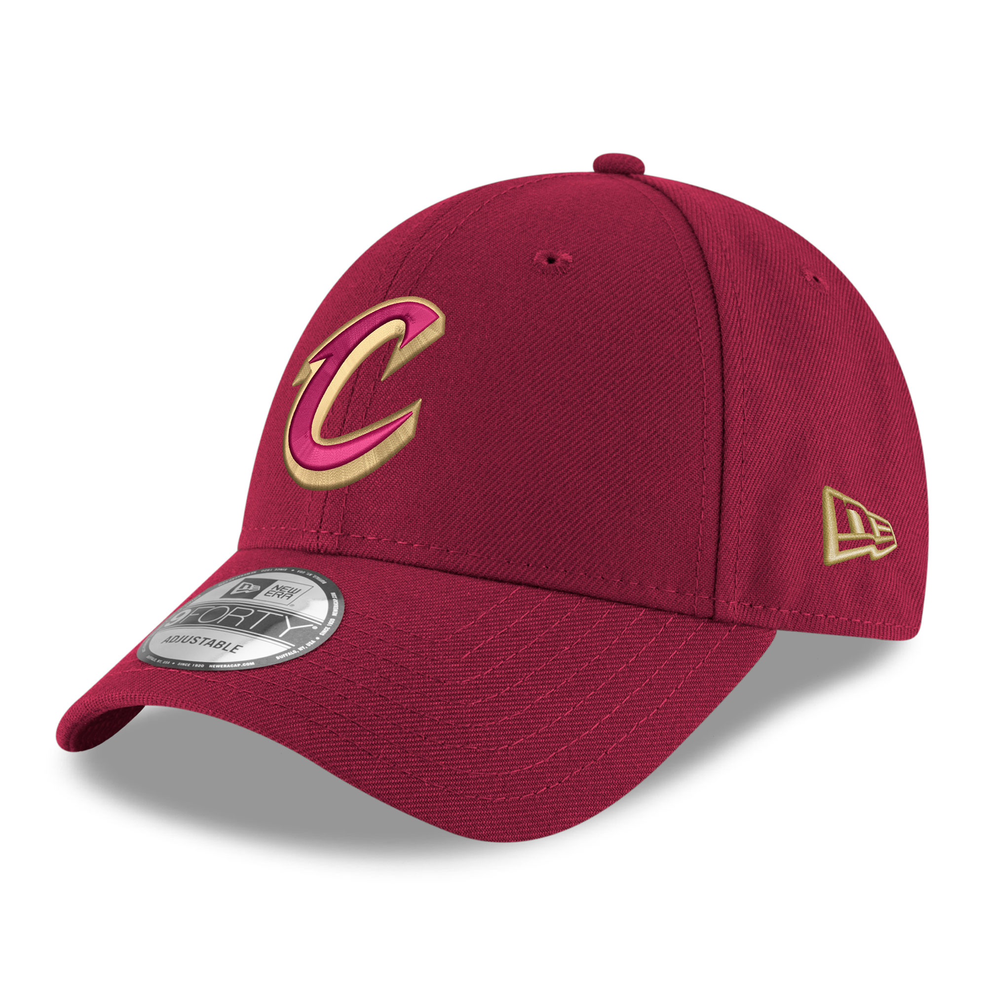 Men's New Era Wine Cleveland Cavaliers Team 9FORTY Adjustable Hat