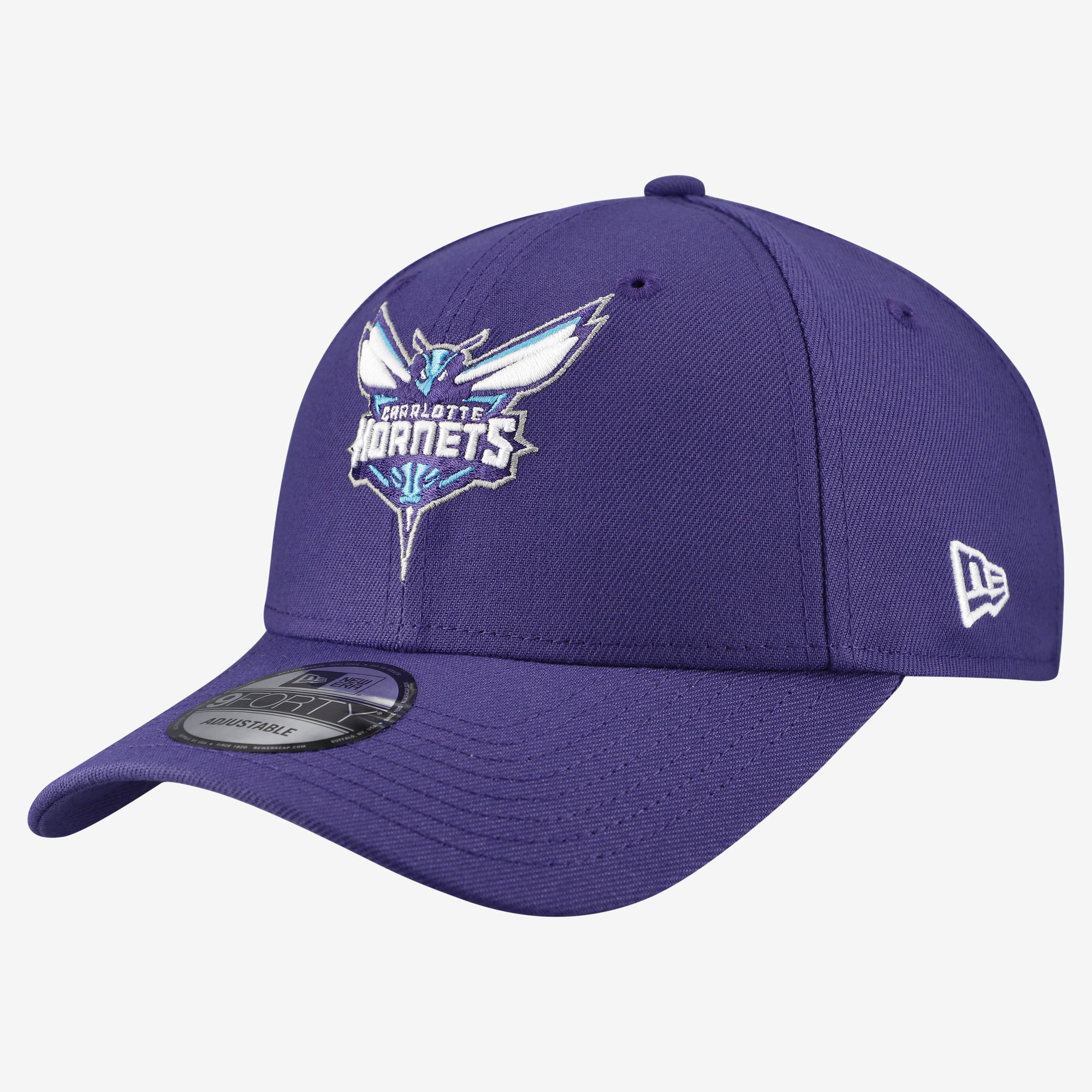 Men's New Era  Purple Charlotte Hornets Team 9FORTY Adjustable Hat