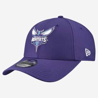 Men's New Era Purple Charlotte Hornets Team 9FORTY Adjustable Hat