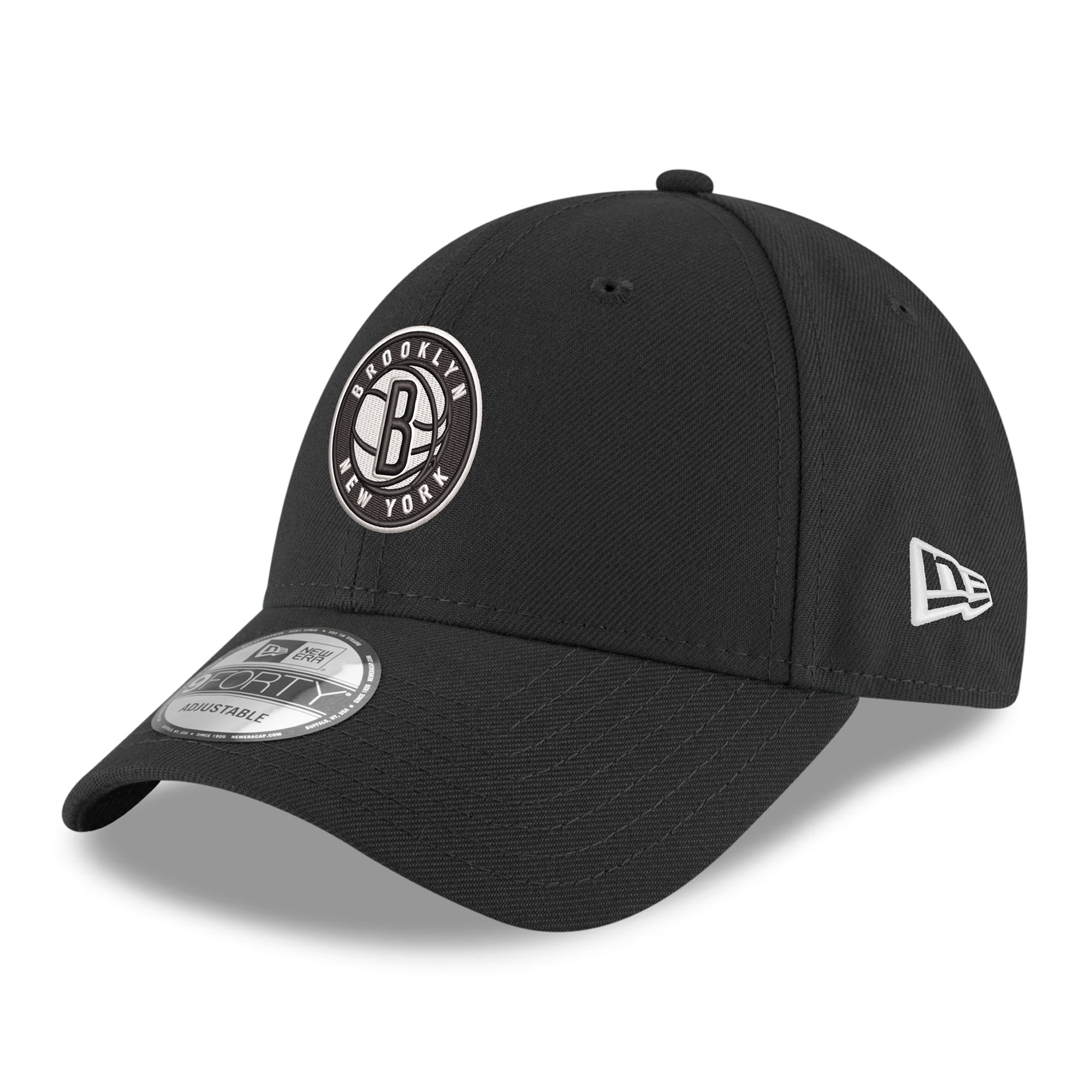 Men’s New Era Black Brooklyn Nets Team 9FORTY Adjustable Hat Men’s New Era Black Brooklyn Nets Team 9FORTY Adjustable Hat