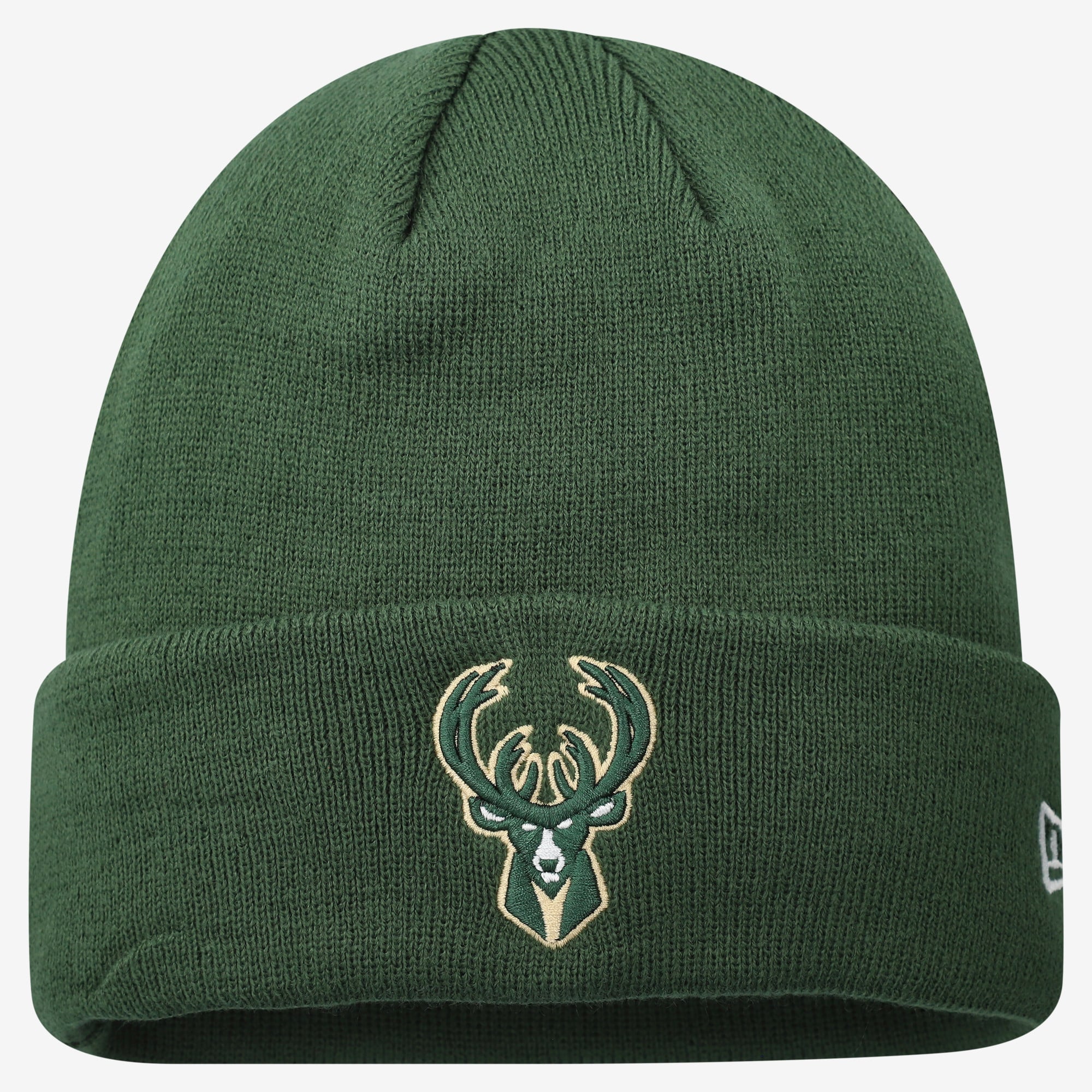 Men's New Era Hunter Green Milwaukee Bucks Cuffed Knit Hat